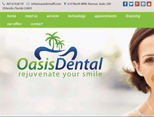 Tablet Screenshot of oasisdentalfl.com